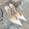Luxury Crystal Sequined Women Pumps Elegant Thin High heels Spring Summer Fashion Chains Party Shoes Sexy Wedding Bridal Shoes