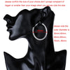 30-80mm Big Hoop Earrings For Women Girls Circle Crystal Rhinestone Earrings Black Gold Silver Color Round Earings Party Gift