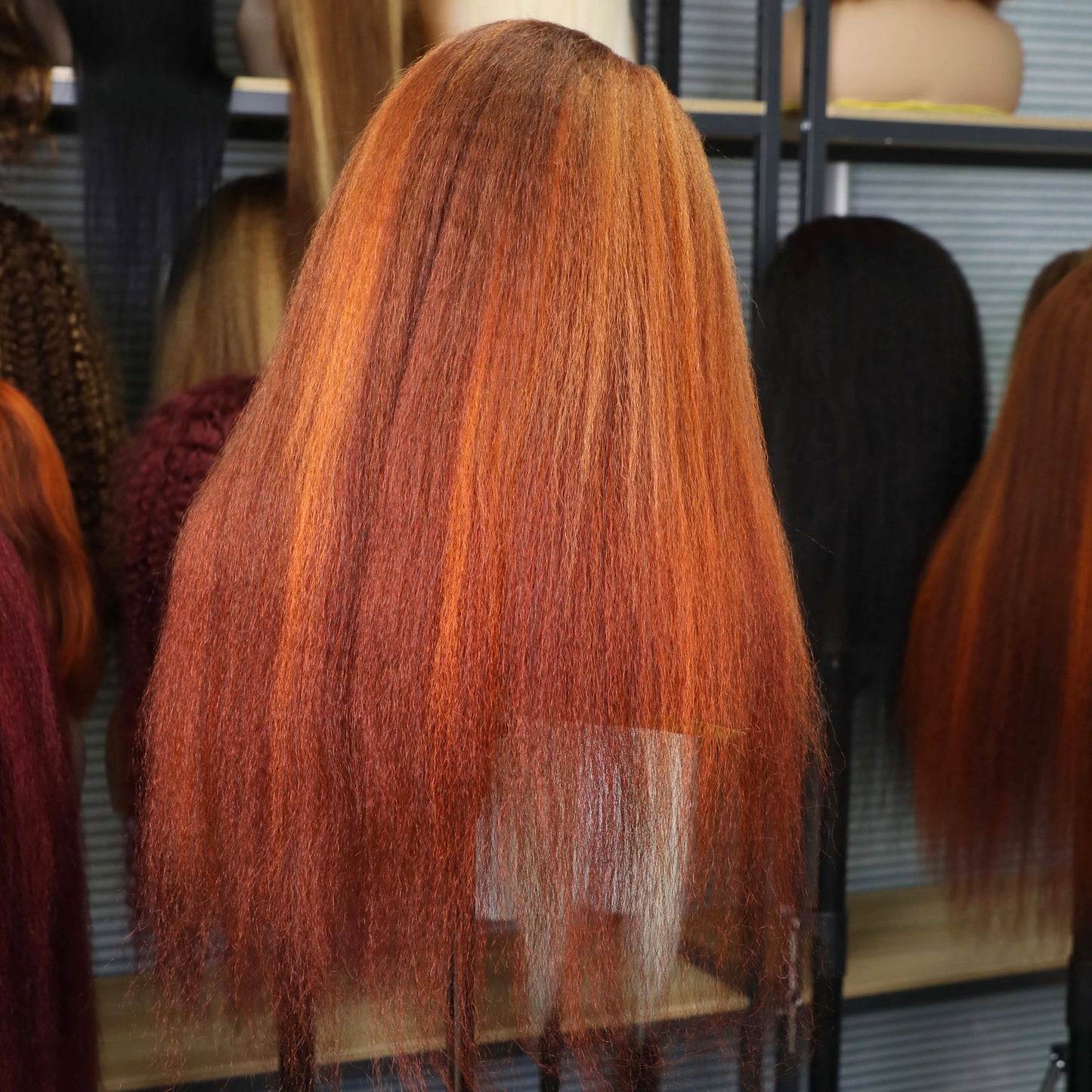 4/350 Piano Color Kinky Straight 13x6 Lace Frontal Human Hair Wigs Highlight Ginger Orange Brown Color Remy 13x4 Lace Front Wig