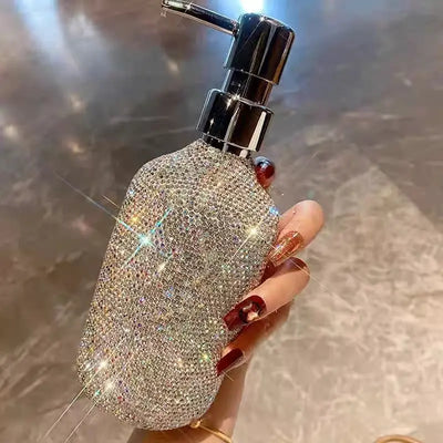 500ml plastic dispenser empty bottle diamond-encrusted Hotel Bathroom Conditioner Shampoo Body wash press lotion bottle