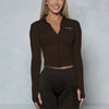 Women BUM New Sculpting Jacket Running Elasticity Yoga Jacket Slim Top Coat Women's Sports Jacket Gym Long Sleeves Women Zipper