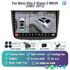 Android 14 For Benz Vito 2 Viano 2 W639 2003- 2015 2K QLED Android Car Radio Multimedia Video Player BT Stereo CarPlay Head Unit