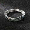 5Pcs/Lot Elastic Crystal Bracelets 2mm Charming Gold Color Crystal Rhinestones Metal Bangle Bracelet Jewelry DIY Gift