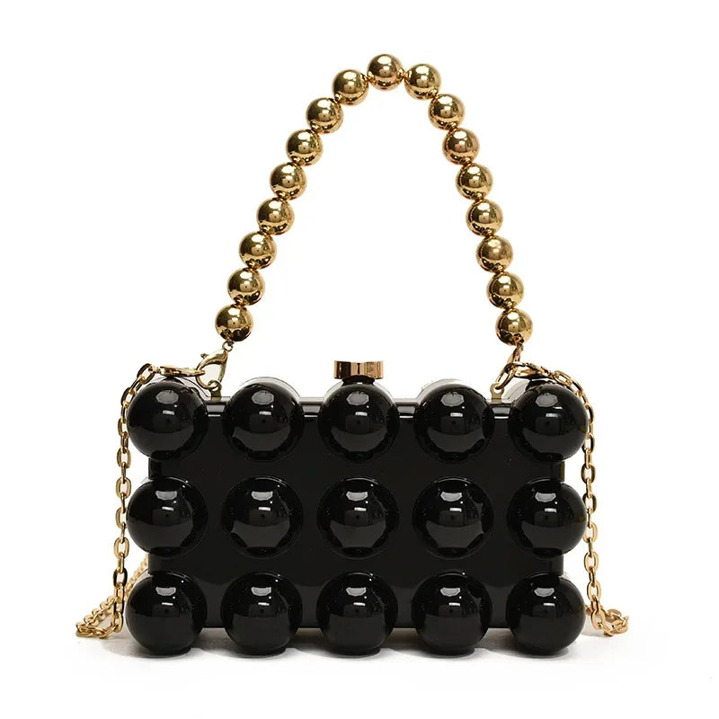 Mini Gold Chain Crossbody Bags for Women 2024 Y2K Korean Fashion Lady Evening Party Shoulder Bag Handbags and Purses