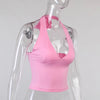 Sexy Off Shoulder Top Ladies 2025 Club Party Outfits Sheath Pure Sleeveless Bare Back Sexi Women Summer Crop Top