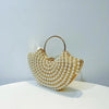Luxurious Design Sparkling Banquet Clutch Bag Fashion Pearl inlay Wedding Handbag Lady Chain Shoulder Bag New Clutch Purse