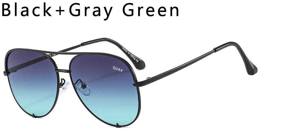 Quay Sunglasses Women Brand Designer Mirror Pilot HIGH KEY Sunglasses UV400 Women's Eyewear Ladies Shades Female