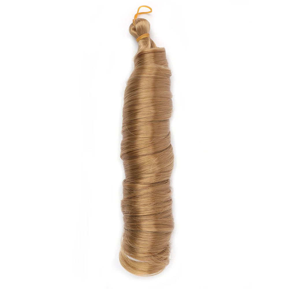 French Curls Braiding Hair Extensions Synthetic Hair Loose Wave Spiral Curl Braids High Temperature Ombre Pre Stretched Hair