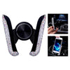 Car Phone Holder Women Diamond Crystal Car Air Vent Mount Clip Mobile Phone Holder Stand in Car Bracket Interior Accessories