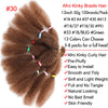 Afro Kinky Curly Hair Bulk Synthetic 12inch Ombre Marley Twists Braiding Hair #1B 4 27 30 33 99J Green Ombre Purple Brown Colors