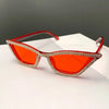 KLASSNUM Luxury Cat Eye Sunglasses Women Men Fashion Diamond Triangle Brand Designer Glitter Sun Glasses UV400 Shades Eyeglasses