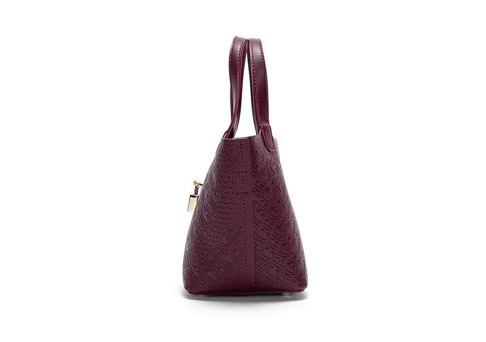 Retro Classic Women's Fashion Handbags Pure Color Design Metal Lock Buckle Accessories Ladies Shoulder Bags Minimalist Versatile