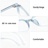 Fashion Anti Blue Light Glasses Ultra-Light Transparent Korean Gradient Big Square Frame Men Women Eye Protection Spectacles