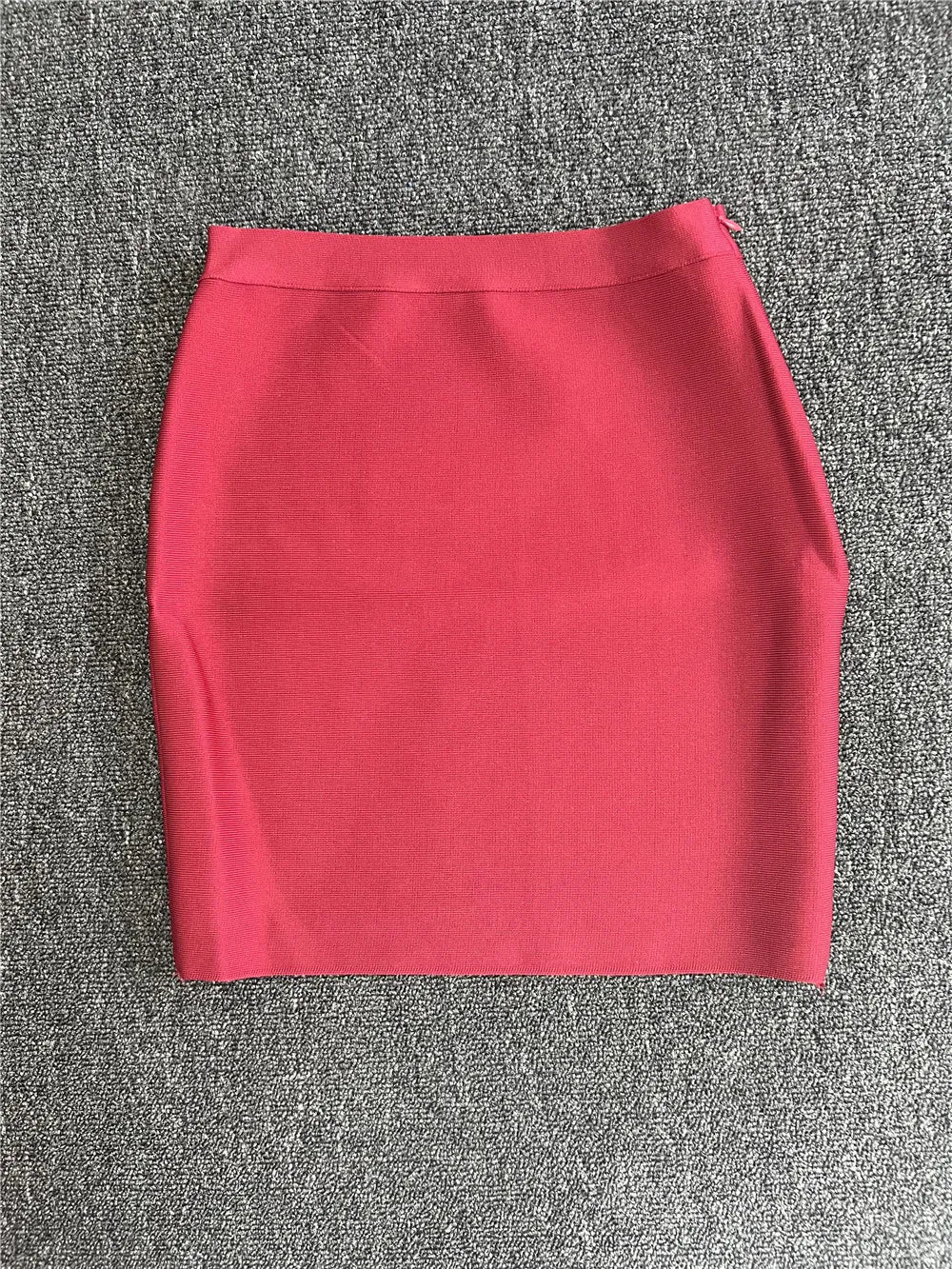 40CM Mini Short Bodycon Bandage Skirts Women Sexy Super Short Candy Color Stretchable Pencil Skirt Nightbar Club Party Going Out