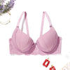 Beauwear Lace Trim Underwire Bra for Women Full Cup Molded Cup Bra Push Up Lingerie