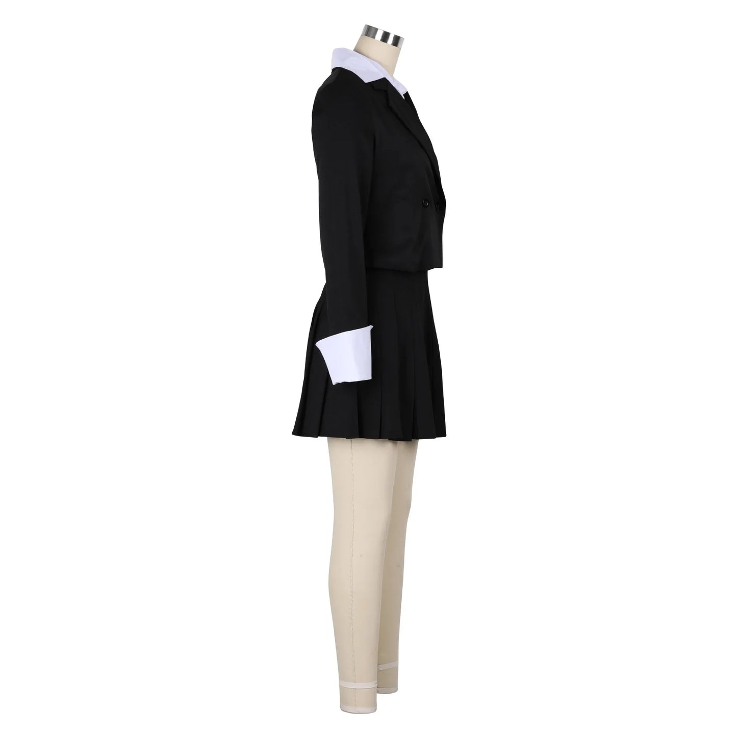 BWQ 2024 INS Women Fashion Pleated Mini Skirts Suit and Shirt Patchwork Long Sleeve Blazer Matching 2 Two Piece Set Outfits