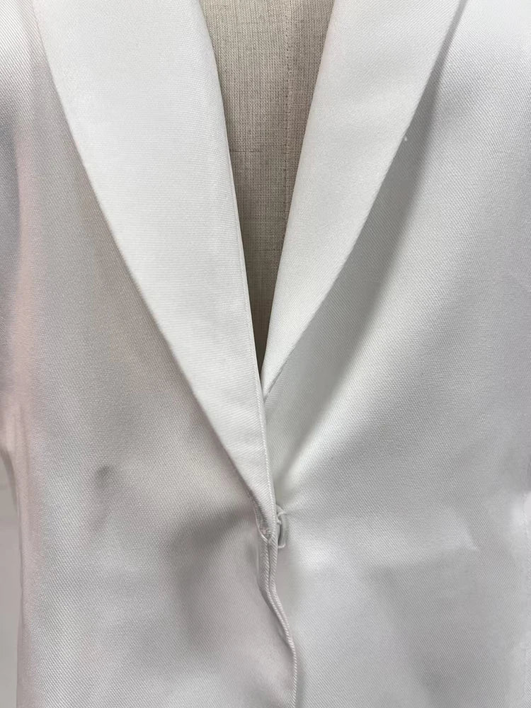 TWOTWINSTYLE Solid Chic Elegant Blazers For Women Shawl Collar Cloak Sleeve Tunic Slimming Temperament Coats Female Fashion New