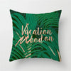 45cm Cushion Case Removable Polyester Green Plant Print Pillowcase Tropical Leaf Cactus Monstera Throw Cushion Cover Home Decor