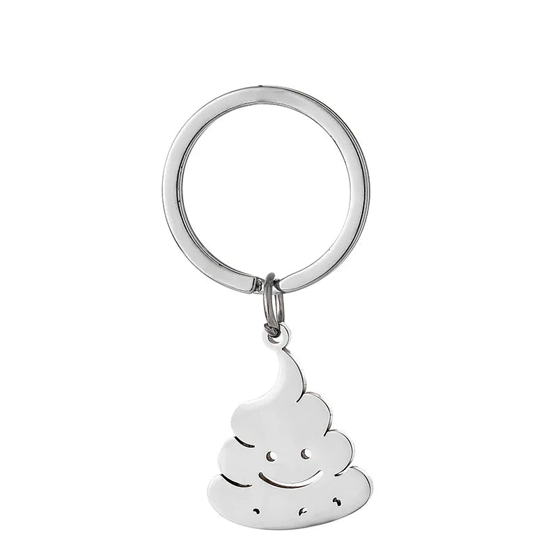 Cute Cat Keychain Stainless Steel Key ring Couple Lover Animal Matching Keyring Pendants Valentine's Day Gift
