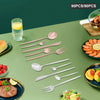24Pcs/90Pcs Flatware Set Stainless Steel Silverware Utensil Kitchen Tableware Forks Knives Spoons Cutlery for Home Restaurant