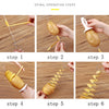 Protable Potato BBQ Skewers For Camping Chips Maker potato slicer Potato Spiral Cutter Barbecue Tools Kitchen Accessories