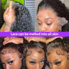13x4 Short Bob Wig Human Hair Deep Wave 100% Brazilian Curly Human Hair Wigs Transparent Lace Front Wigs For Women Preplucked