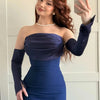 Customized Mermaid Evening Dress Party Classic  Jersey Strapless Dresses Modern Saudi Arabia Available in Colors Celebrity Gowns