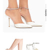 Luxury Crystal Sequined Women Pumps Elegant Thin High heels Spring Summer Fashion Chains Party Shoes Sexy Wedding Bridal Shoes