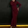 Tossy Female Pleated Sexy Maxi Dress Patchwork Twist Slim Long Sleeve Solid Y2k Autumn Streetwear Dress Women's Bodycon Dress