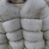 2025 MAOMAOKONG Natural Real Fox Fur Coat Women Winter Long Sleeve Luxury Raccoon Fur Jackets Thick Top Female Furry Coat Vest
