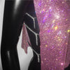 Sexy Rhinestone Backless Party Crop Top Women Glitter Turtleneck TShirt Adjustable Metal Chain Summer Nightculb Diamond Tank Top