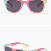 2024 New Trendy Cool Children's Colorful Shiny Square Sunglasses Girls Trendy Fashionable Cute Sun Glasses Kids Eyewear