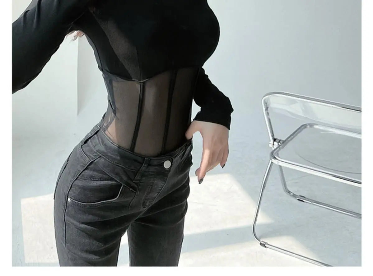 Summer Women T Shirt Girls T-Shirt Woman Clothes Long Sleeve Tops Spring Black Slim Tshirt Female Crop Top Tee Sexy Skinny Y2k