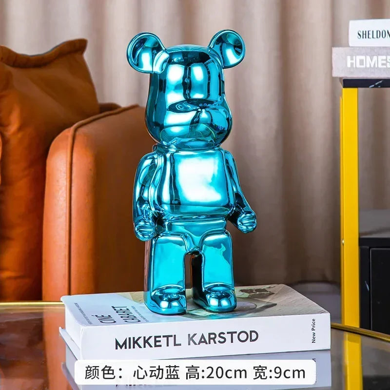 20/28/35cm Aesthetic Bear Figure Stautes Ceramics Violent Bear Figurines Sculptures Decor Luxury Room Decorations Home Ornament
