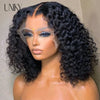 13x4 Lace Frontal Human Hair Wigs Deep Curly Short Curly Bob Wig for Black Women Brown Blonde Highlight Wig Human Hair Full Wig