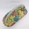 The New Diamond-Encrusted Dinner Baskets Bag Women's Handbag Cross-Body Evening Clutch Flower Elegant Bags Vintage Crystal Bags