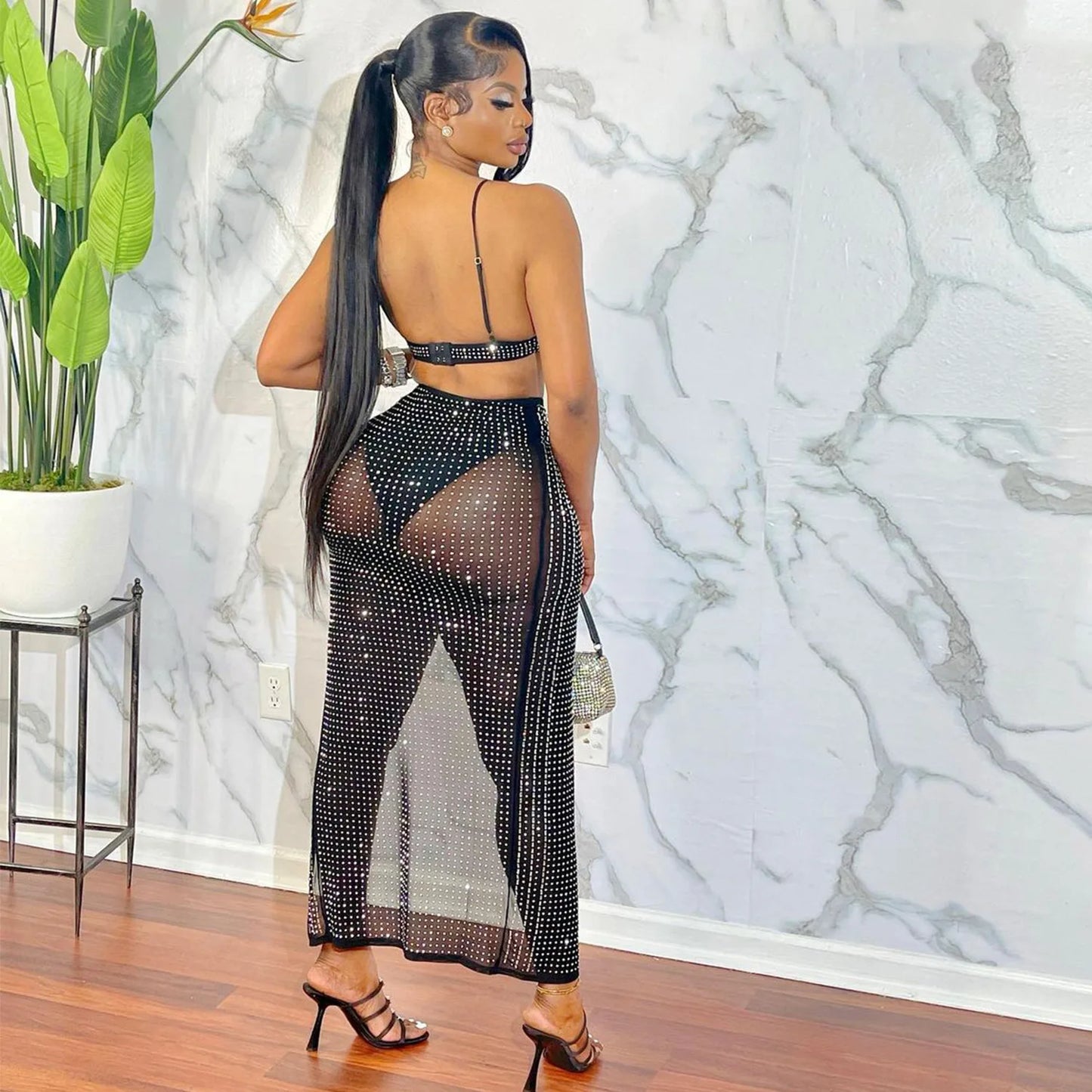 High Waist 2 Piece Bikini Set With Cover Up 2022 Swimsuit Women Print Sleeveless Bathing Suit Beachwear Swimming Biquini New