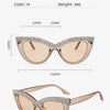 Flower Cat Eye Retro Rhinestones Sun Glasses for Women Elegant Fashion Men Trend Brand Designer Outdoor Party Shades Eyewear