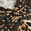 Beyprern Wild Cut-Out Leopard Print Corset Jumpsuit Fitness Rompers One Piece Outfits Womens Mesh Patchwork Long Pants Overalls