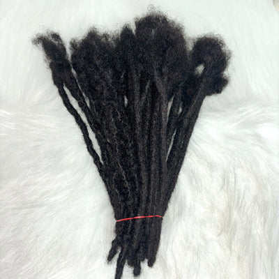 Dreadlock Extensions Real Human Hair For Man/Women 0.6cm Wedth Permanent Loc Extensions 20 Strands 8 Inch Brazilian Dreadlock