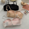 Non-Slip Bra Lace Tube Top Seamless Wireless Small Chest Push up Adjustable Sexy Beauty Back Underwear for Women