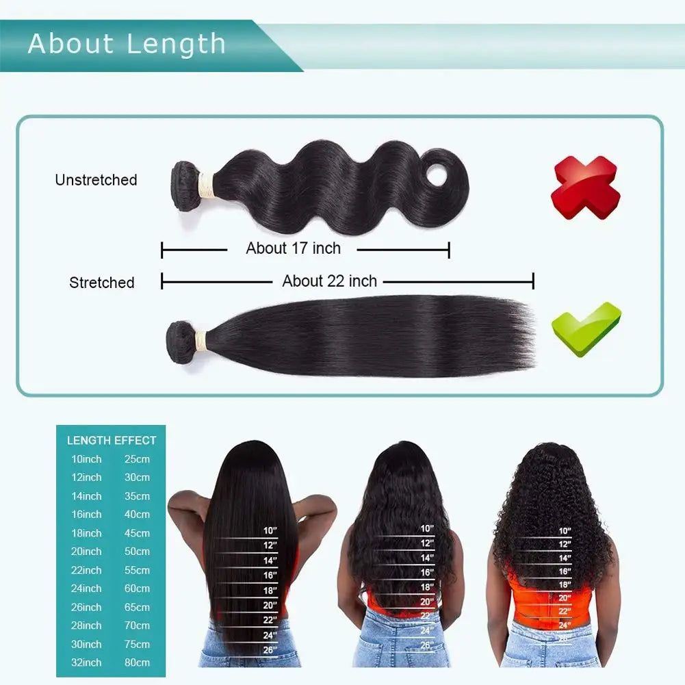 Brazilian Body Wave Bundles with 13x4 Lace Closure Real Human Hair Closure with 3 Bundles Weave Virgin Hair Natural Black Color