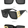 2024 Fashion Oversized The Letter B Square Luxury Trend Sunglasses Women Men Retro Rectangle Sunglasses Gafas De Sol UV400