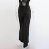 Ruffles Backless Sheath Bodycon Maxi Dresses Party Sleeveless Camisole Robe Femme V Neck Summer Dress Woman Sexy Vestidos Mujer