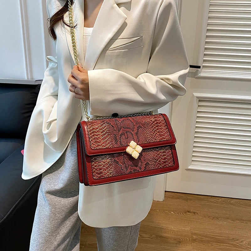 Luxury Purple Women's Single Shoulder Bag Pu Leather Ladies Bag Femme Designer Handbag Purse Flap Messenger Bag Brand Sac A Main