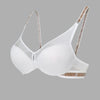 BEAUWEAR Thick Pad Push Up Bra with wire for Small Chest Women Letter Print Mesh Underwear Breathable 75B 80B 85B 90B