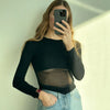 Summer Women T Shirt Girls T-Shirt Woman Clothes Long Sleeve Tops Spring Black Slim Tshirt Female Crop Top Tee Sexy Skinny Y2k