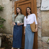 AS 2025 pinstripe denim skirt fashion woman clothes lady wear