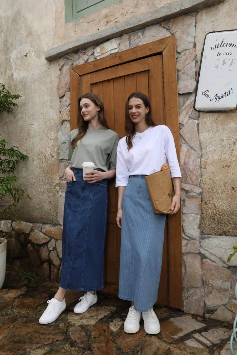 AS 2025 pinstripe denim skirt fashion woman clothes lady wear