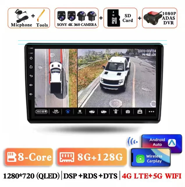 Android 14 Carplay Auto Car Radio for Hyundai H1 Grand Starex 2007 2008 2009 2010 2011-2015 Multimedia Video Player GPS Stereo